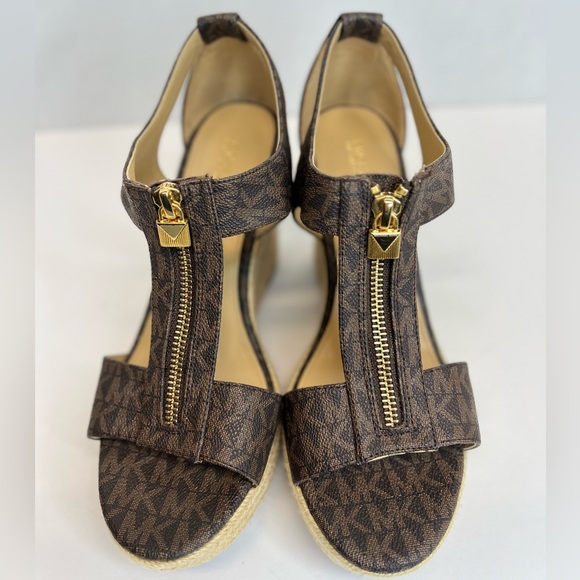 Michael Kors Womens Berkley Espadrille Wedge Sandals Sz 8M Tried On Only! No Box - Picture 5 of 13